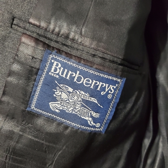 27) BURBERRYS' Vintage Blazer Pure Wool USA Made Sz. 40 - Picture 3 of 10